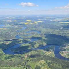 Flugwegposition um 11:00:17: Aufgenommen in der Nähe von Saale-Orla-Kreis, Deutschland in 1524 Meter